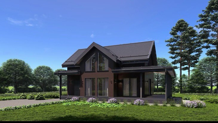Проект дома 169 м² с коммуникациями, тёплым полом и отделкой