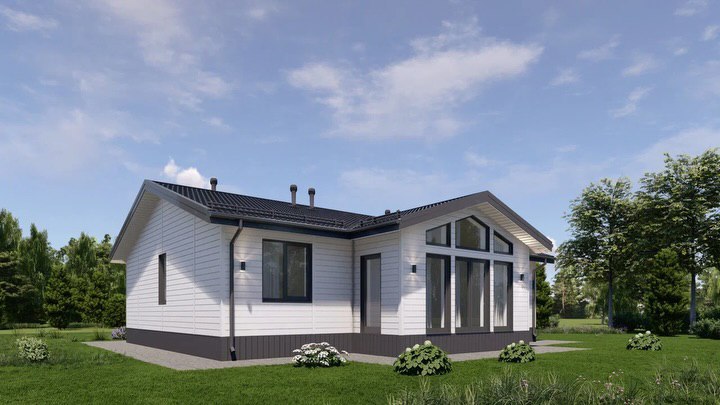 Дом площадью застройки 126 м² с отделкой и тёплым полом — 7 100 000 рублей